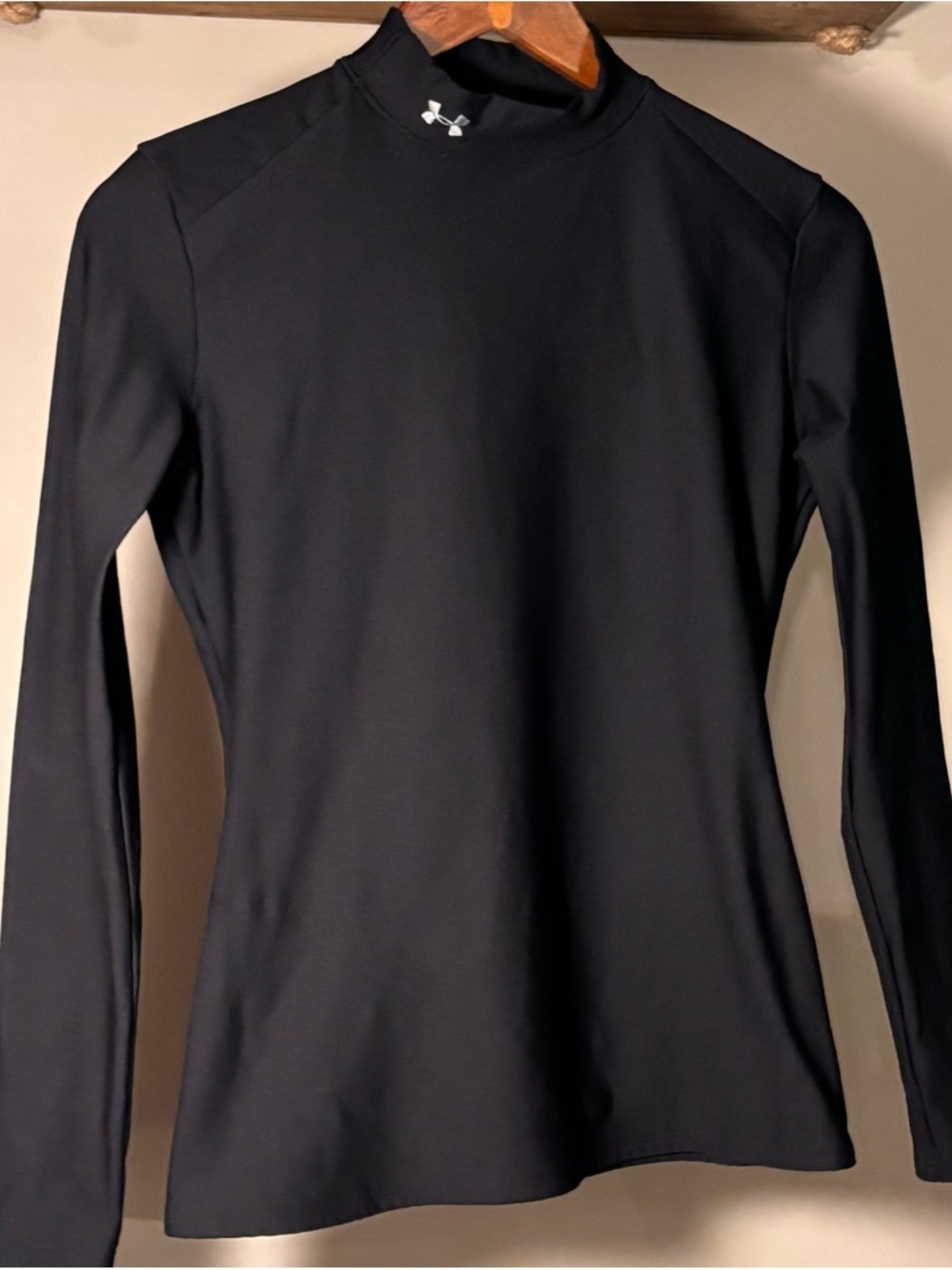 Under Armour Black Long-Sleeve Mock Neck Coldgear Performance Top